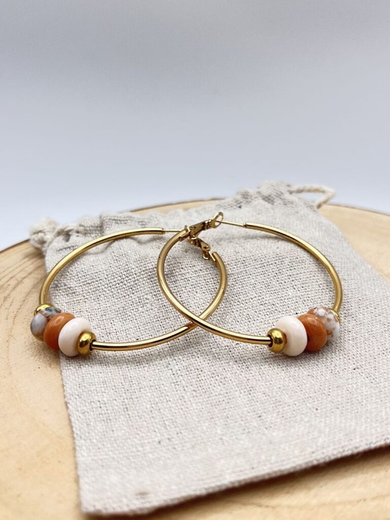 Boucles d'oreilles créoles "Nude"