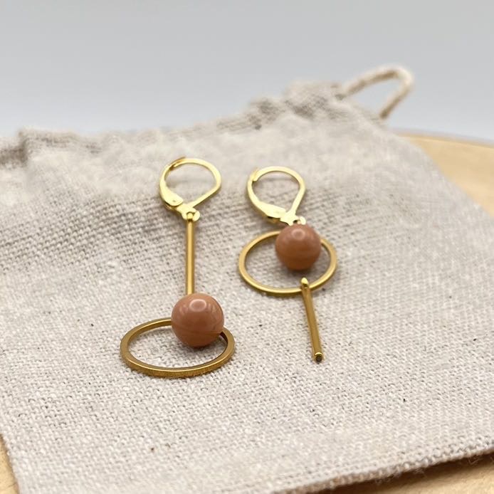 Boucles d'oreilles destructurées "Nude Uni"
