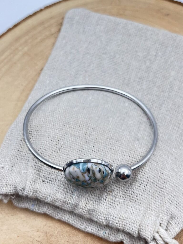 Bracelet jonc plat ajustable "Cielo"