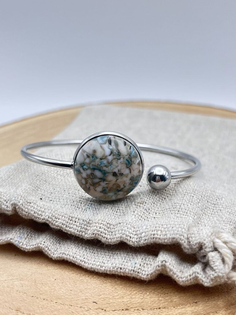 Bracelet jonc plat ajustable "Cielo"