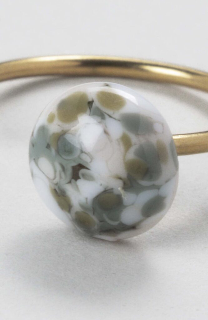 Bague décalée ajustable Kaki