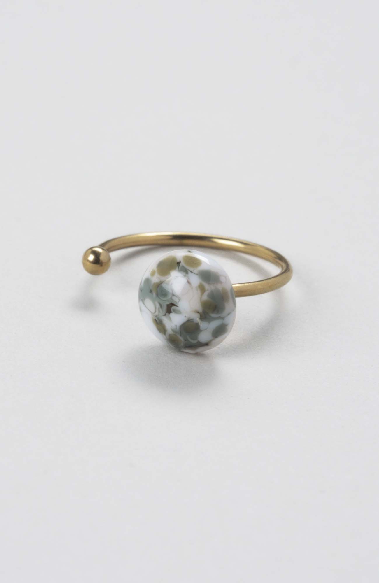 Bague décalée ajustable Kaki