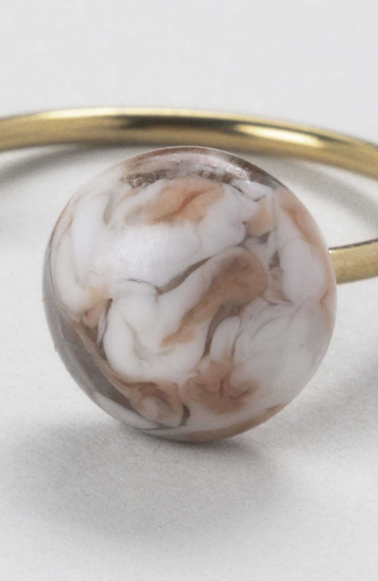Bague décalée ajustable Nude