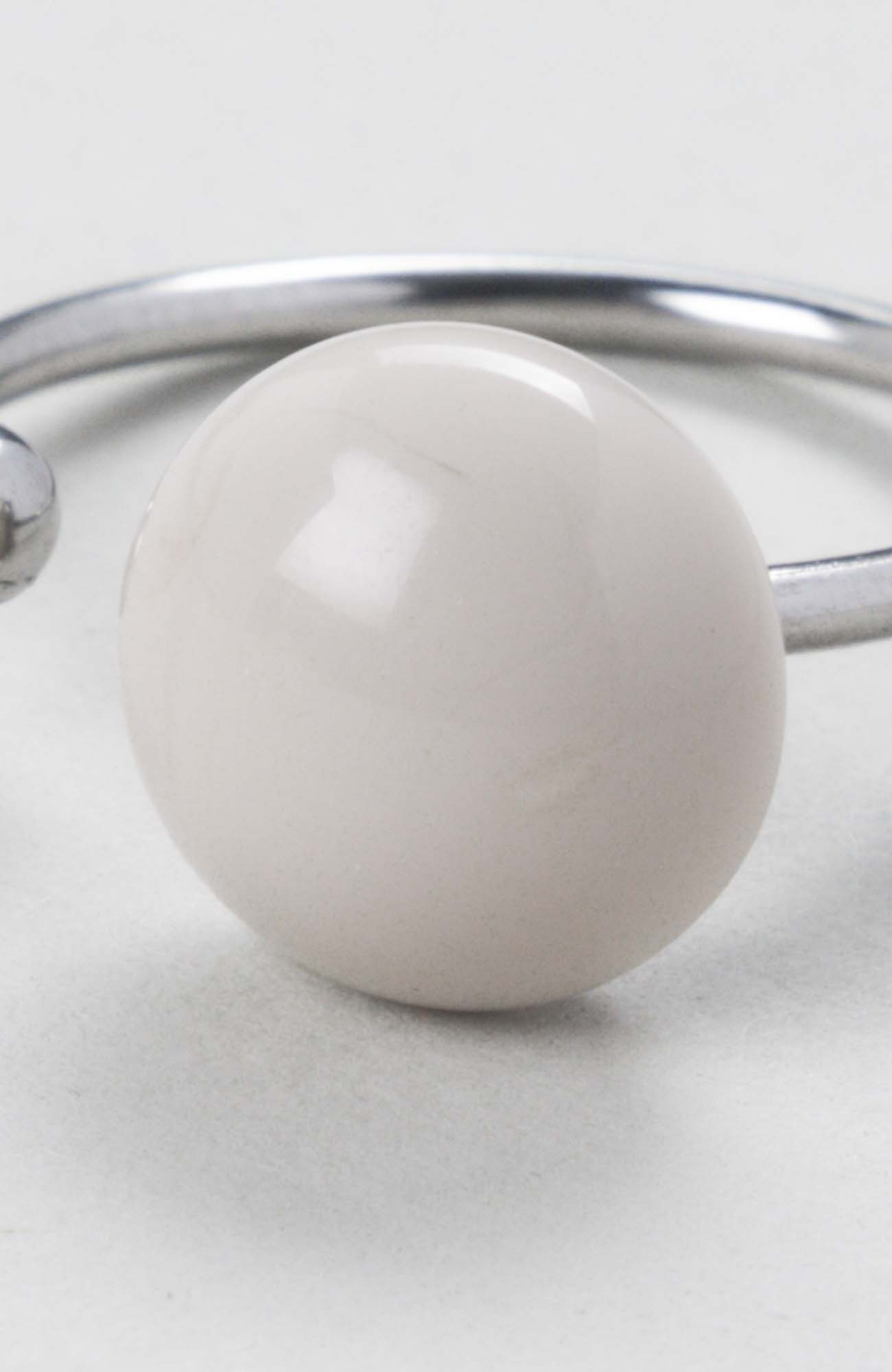 Bague décalée ajustable Ivoire