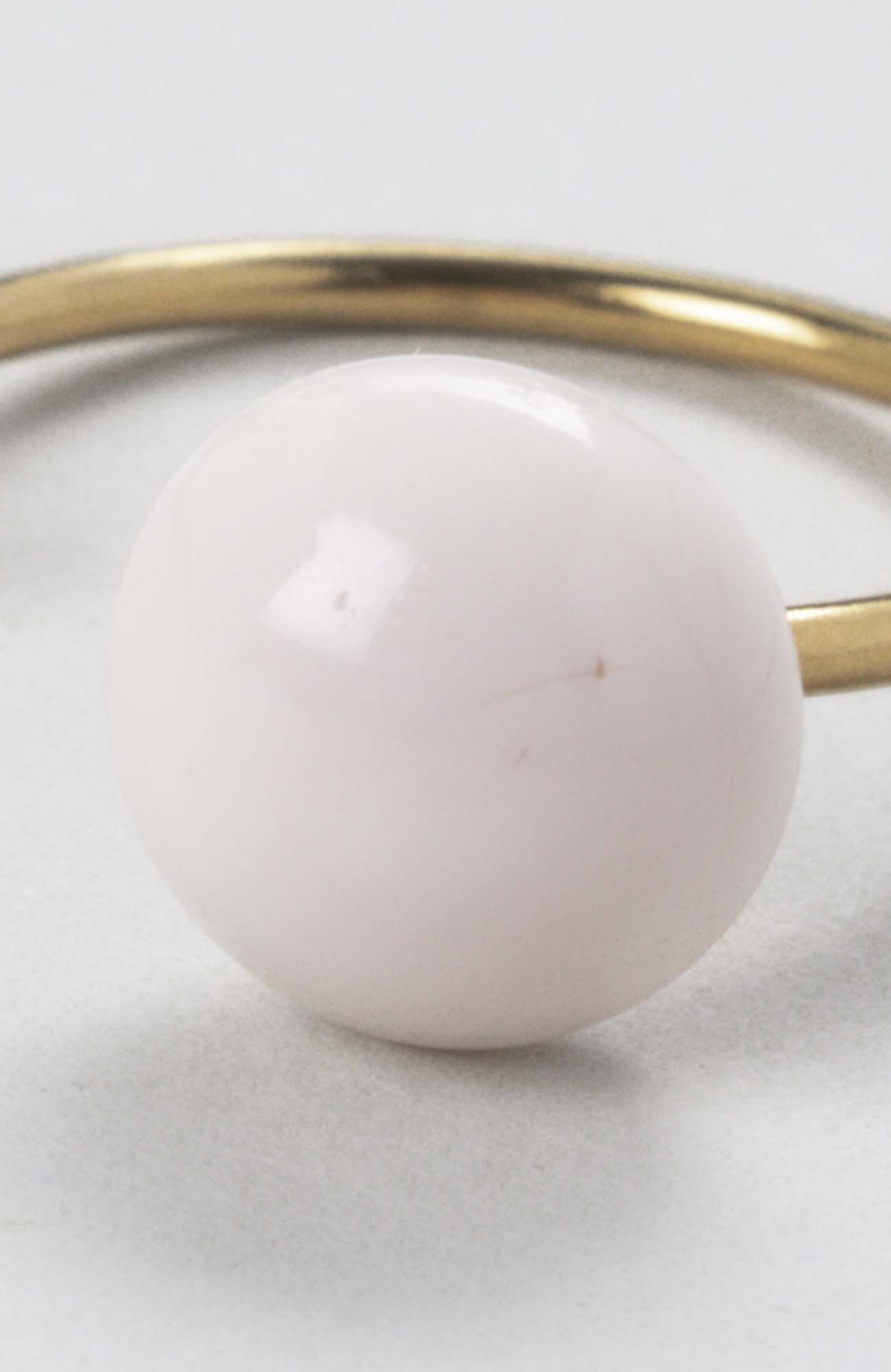 Bague décalée ajustable Crème rosé