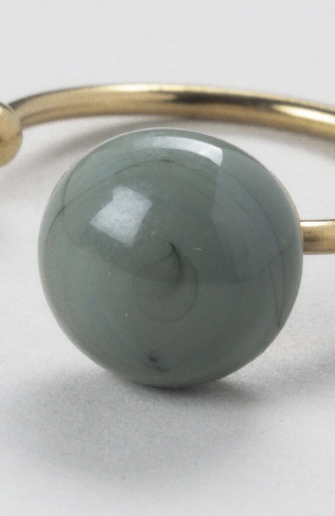 Bague décalée ajustable Kaki Uni