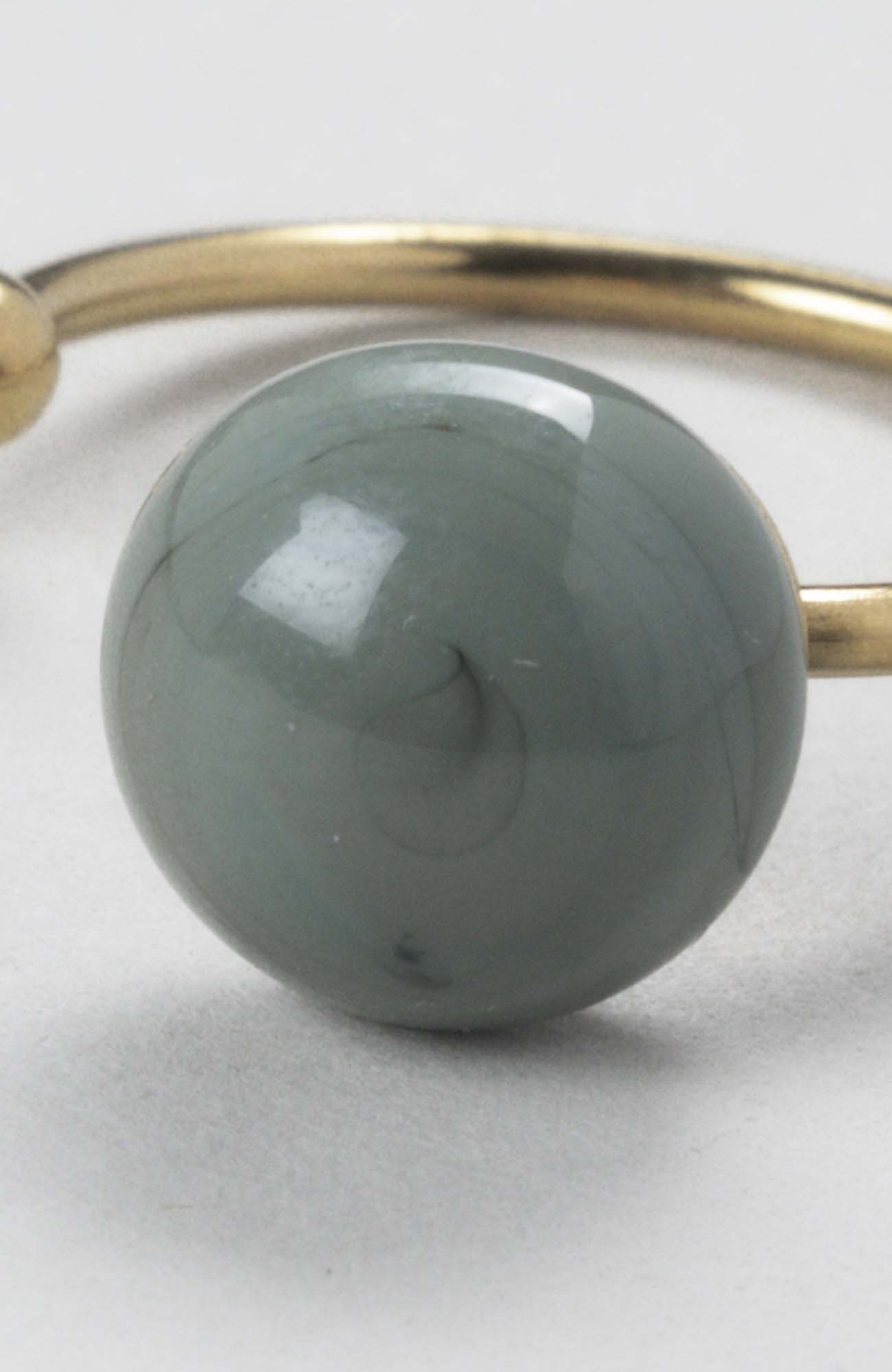 Bague décalée ajustable Kaki Uni