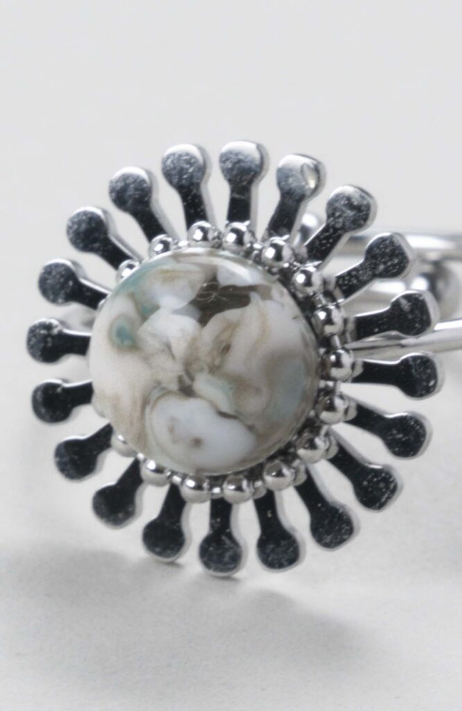 Bague fleur ajustable Cielo
