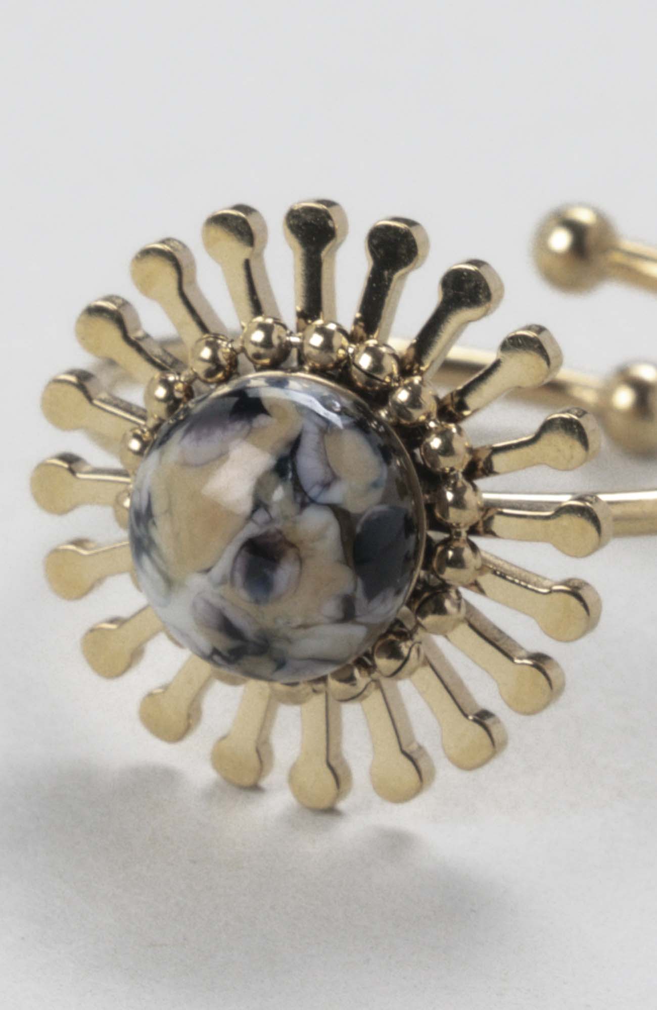 Bague fleur ajustable Intense