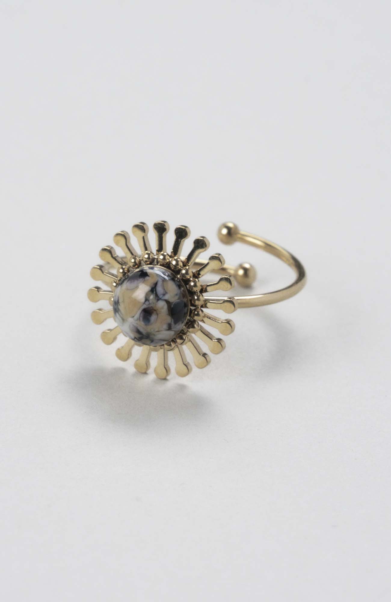 Bague fleur ajustable Intense