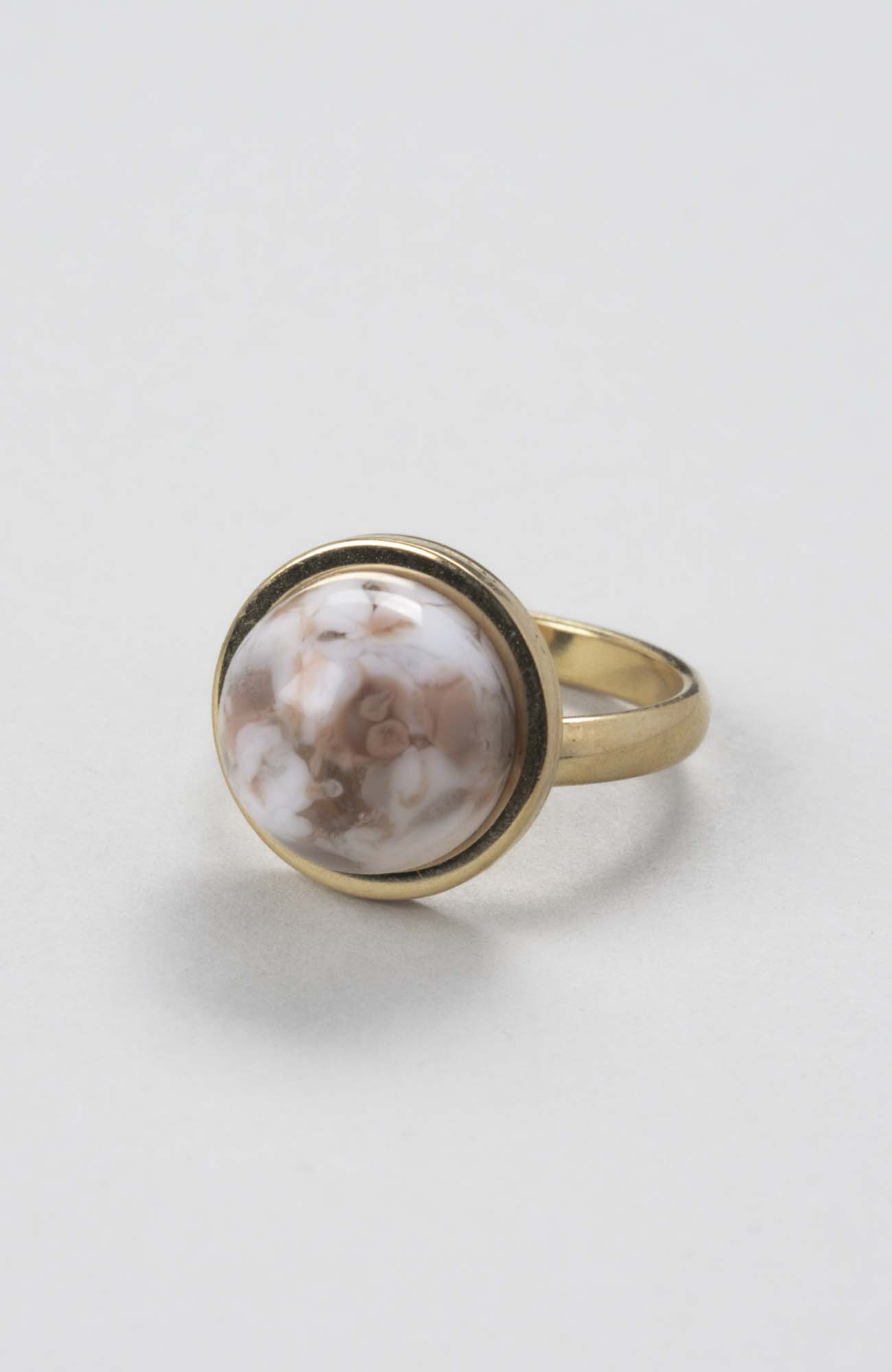 Bague petit cabochon ajustable Nude