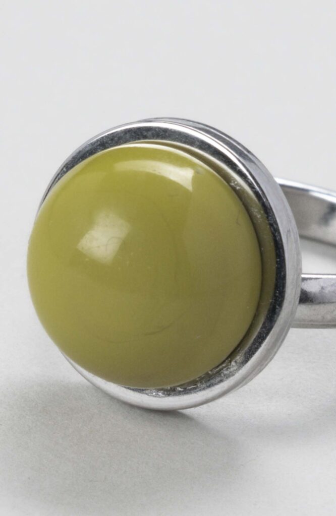 Bague petit cabochon ajustable Anis Uni