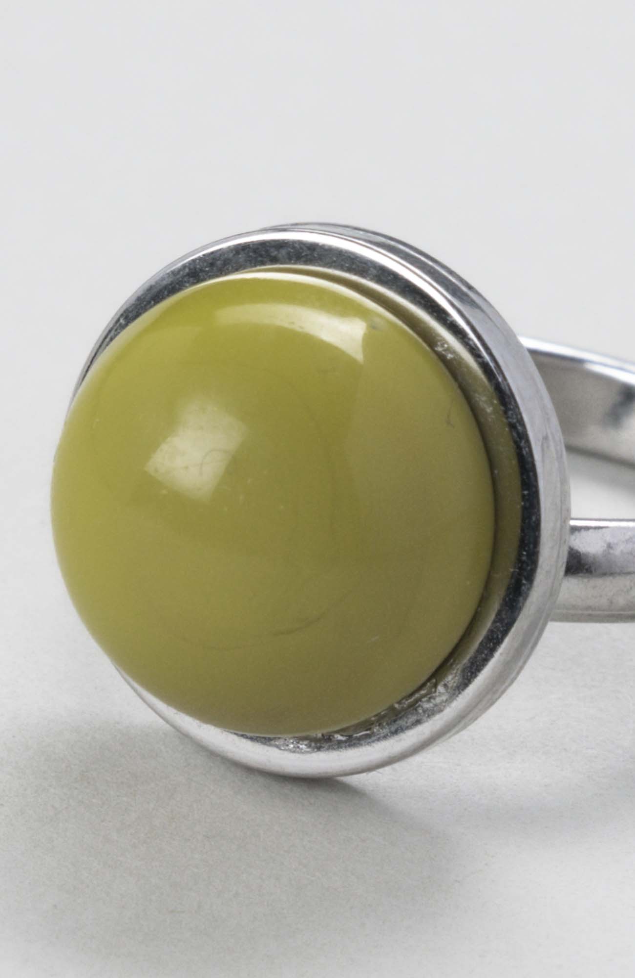 Bague petit cabochon ajustable Anis Uni