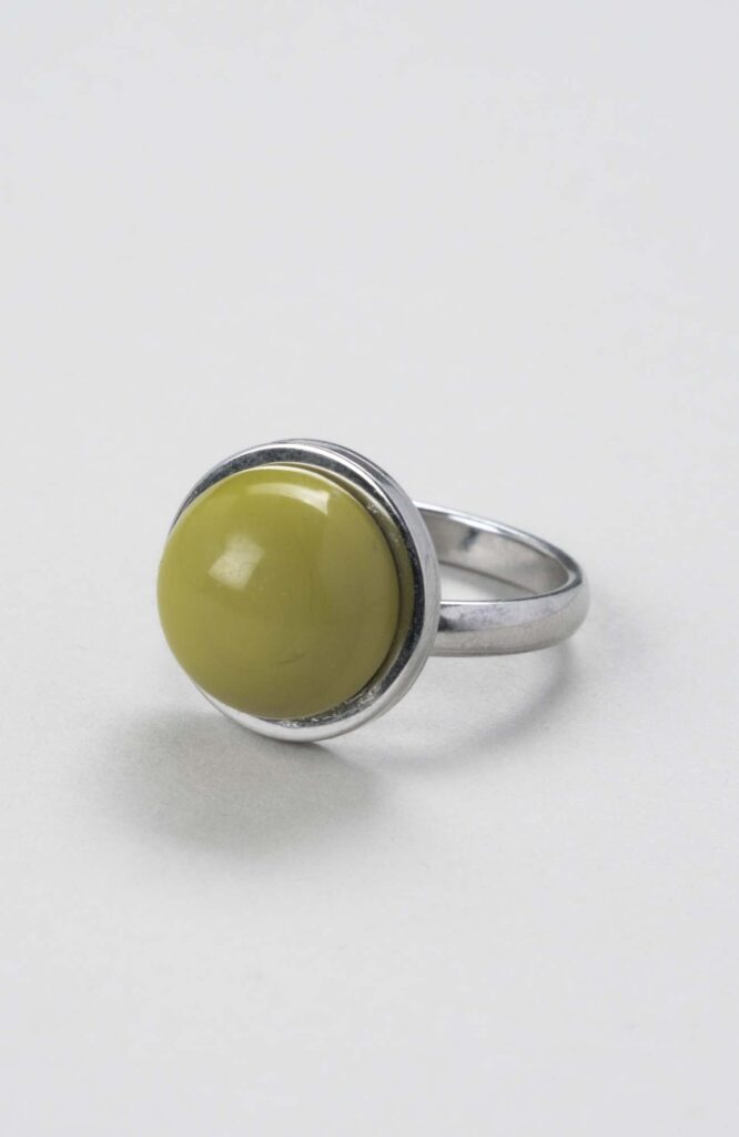Bague petit cabochon ajustable Anis Uni