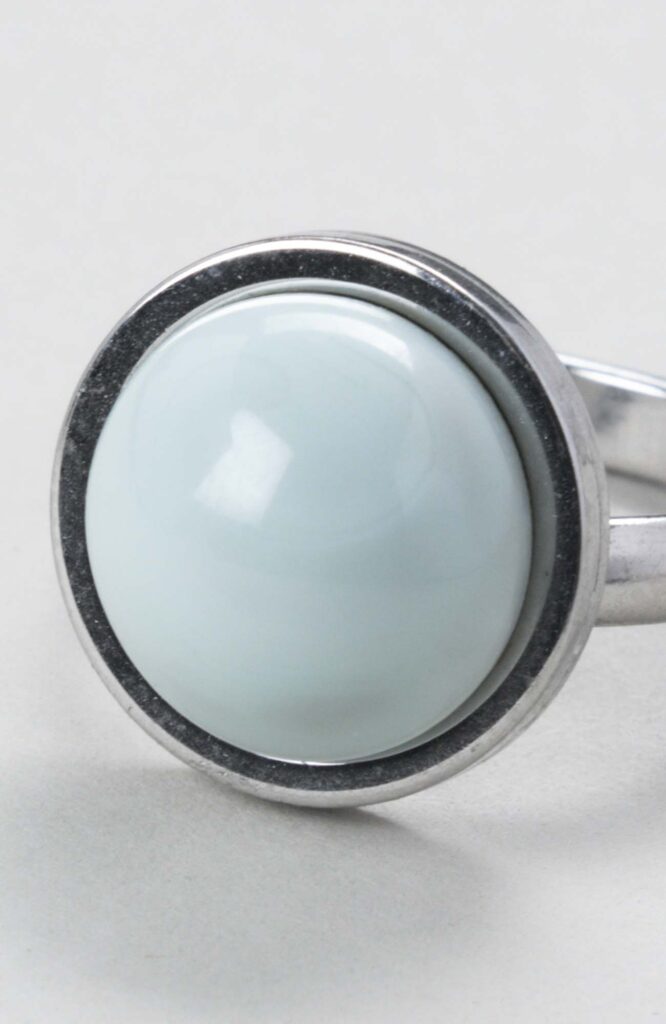 Bague petit cabochon ajustable Cielo Uni
