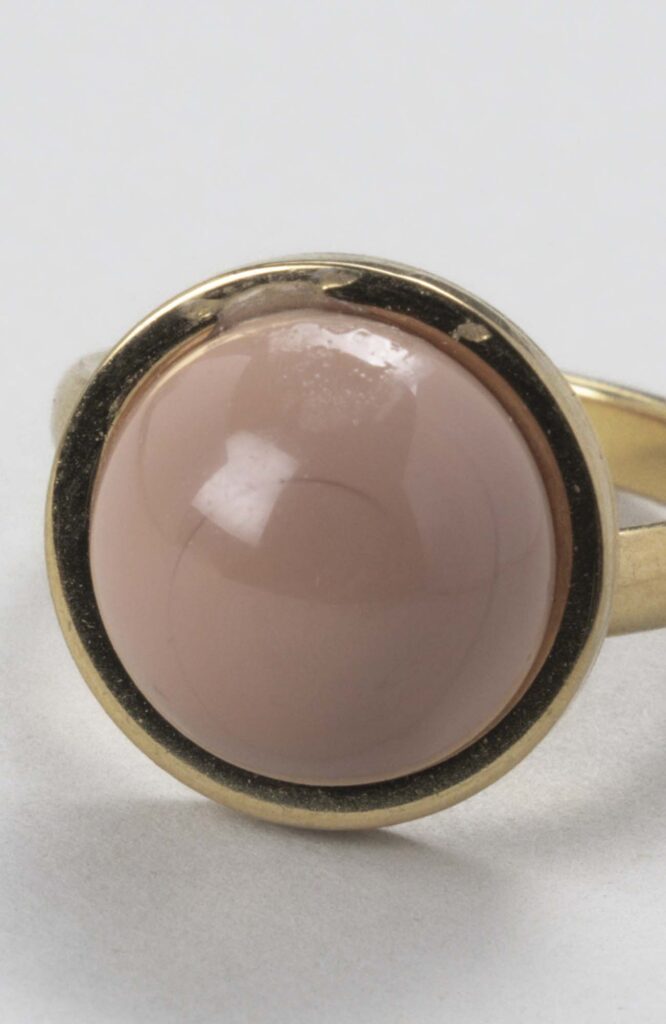 Bague petit cabochon ajustable Nude Uni