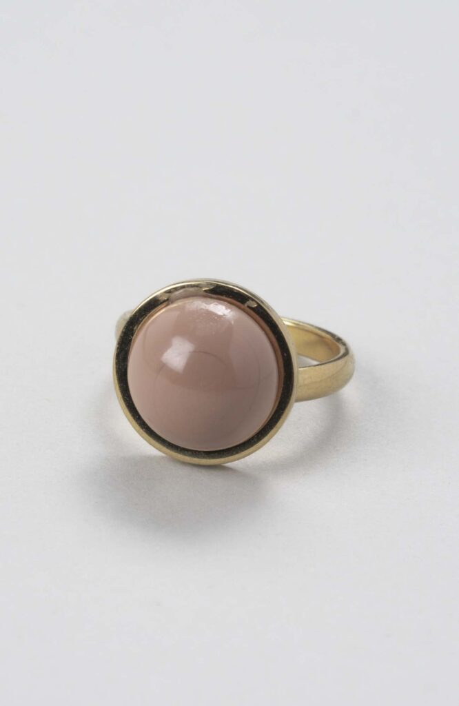 Bague petit cabochon ajustable Nude Uni
