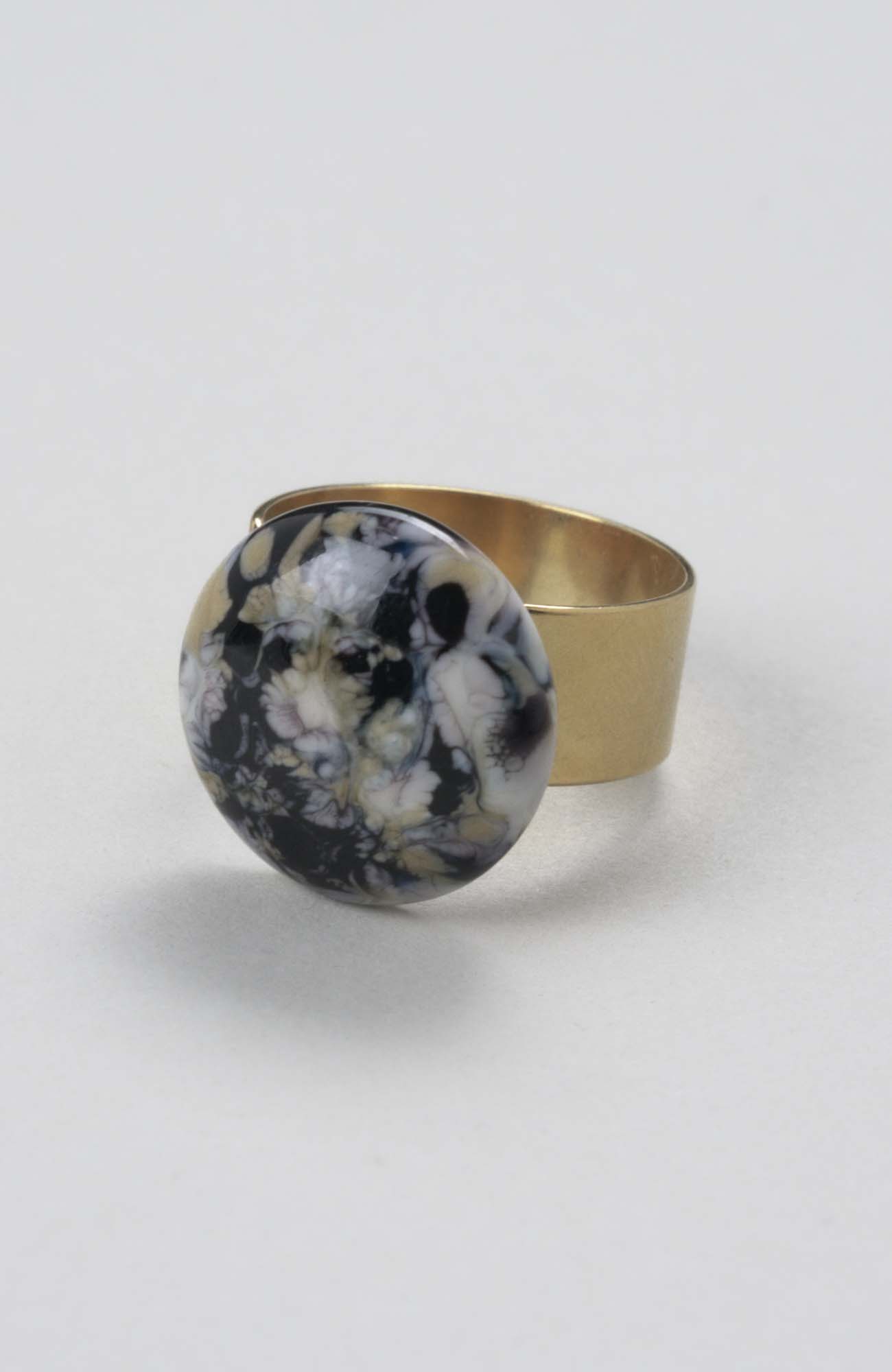 Bague plate ajustable Intense