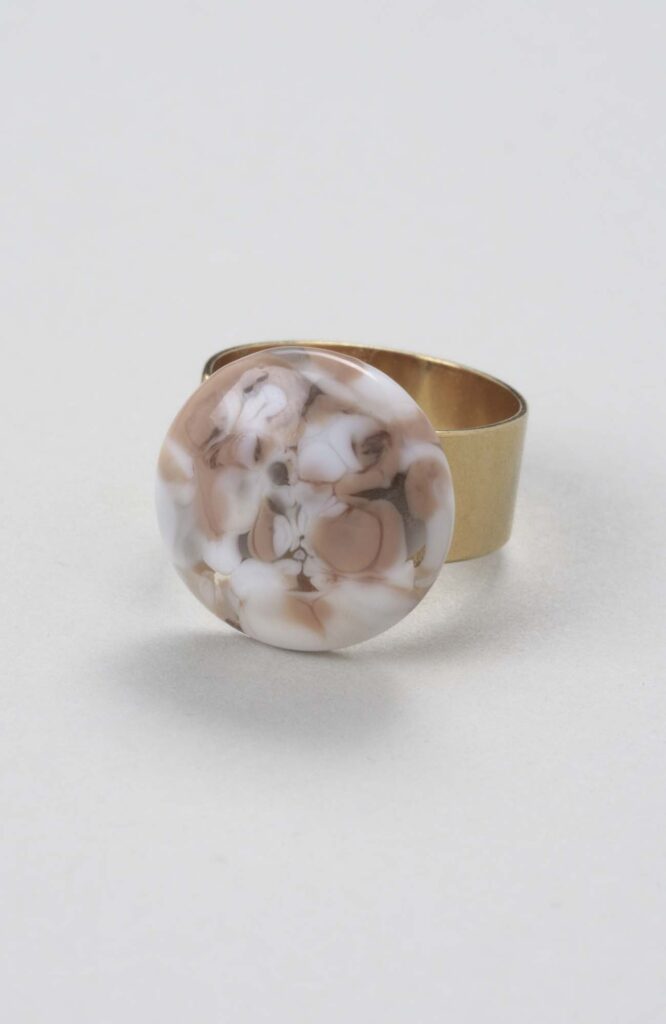 Bague plate ajustable "Nude"