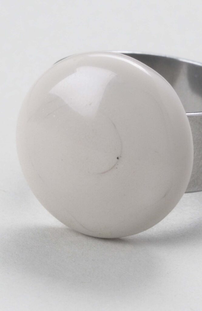 Bague plate ajustable Ivoire
