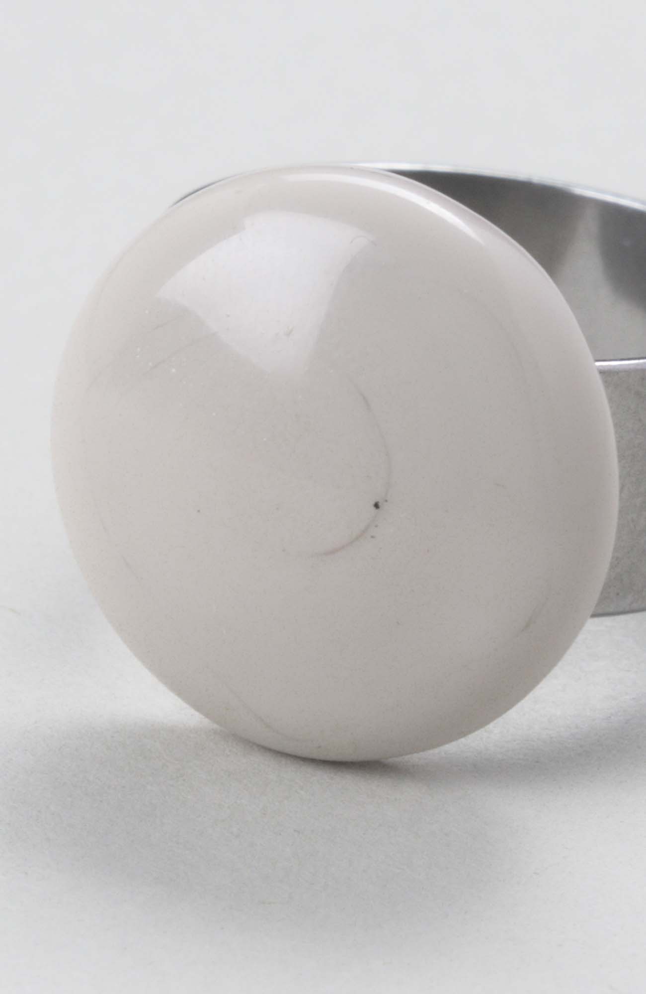 Bague plate ajustable Ivoire
