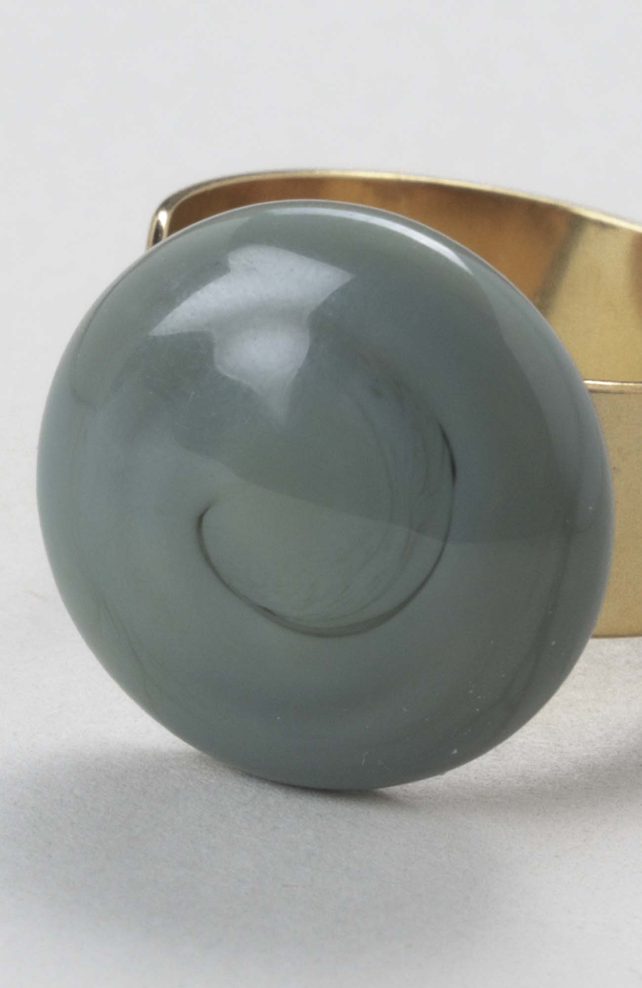 Bague plate ajustable Kaki Uni
