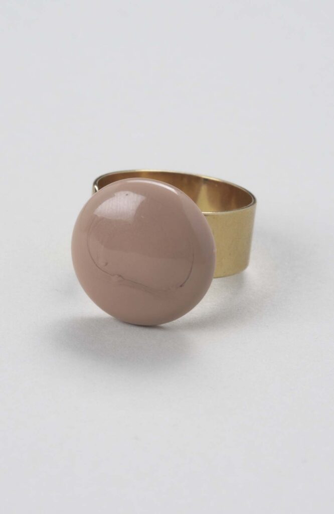 Bague plate ajustable "Nude Uni"