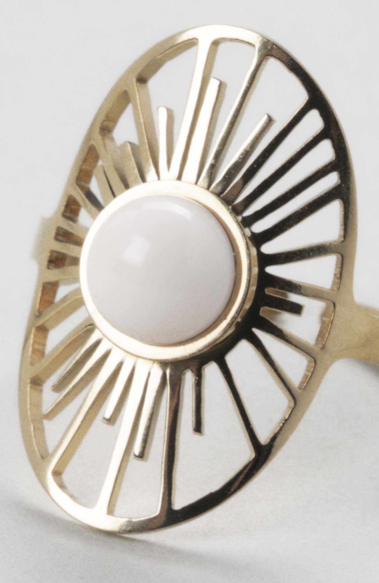 Bague Soleil ajustable Crème rosé