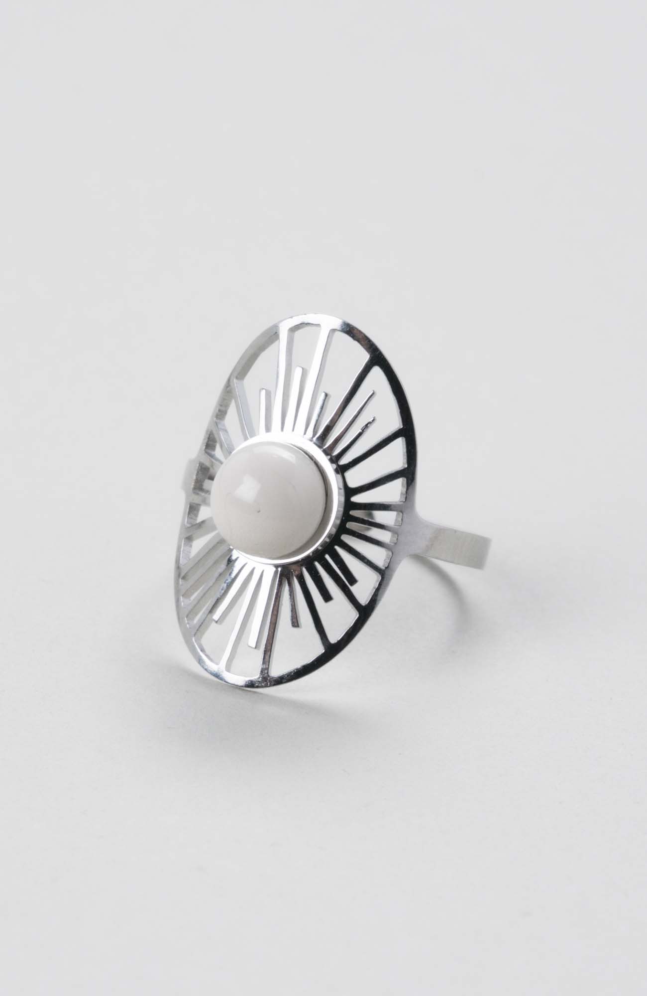 Bague Soleil ajustable Ivoire