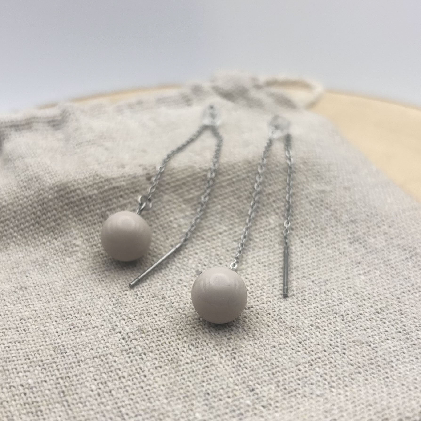 Boucles d’oreilles chaînettes Ivoire