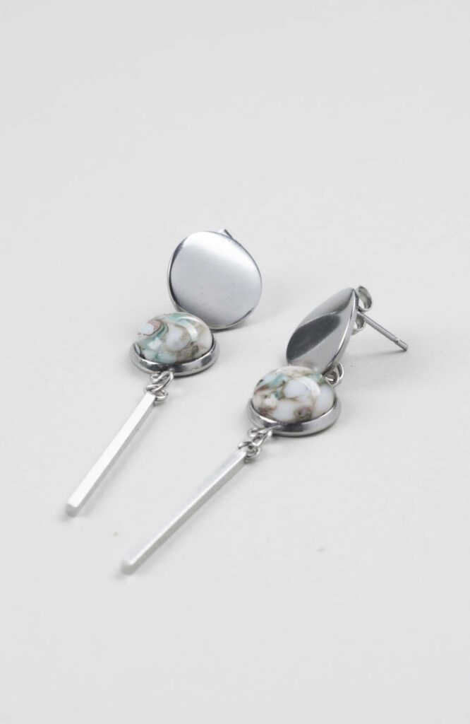 Clous d'oreilles pendants cabochon Cielo