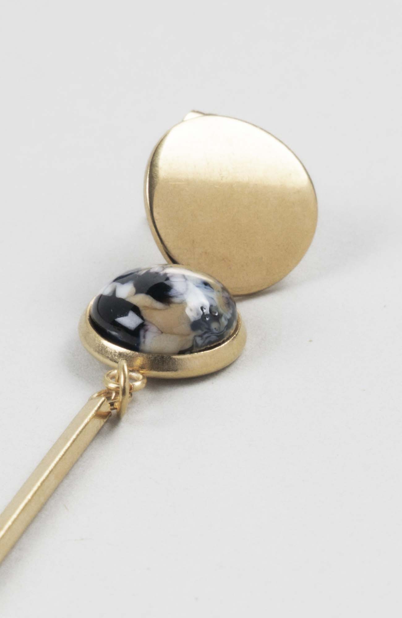 Clous d&rsquo;oreilles pendants cabochon Intense