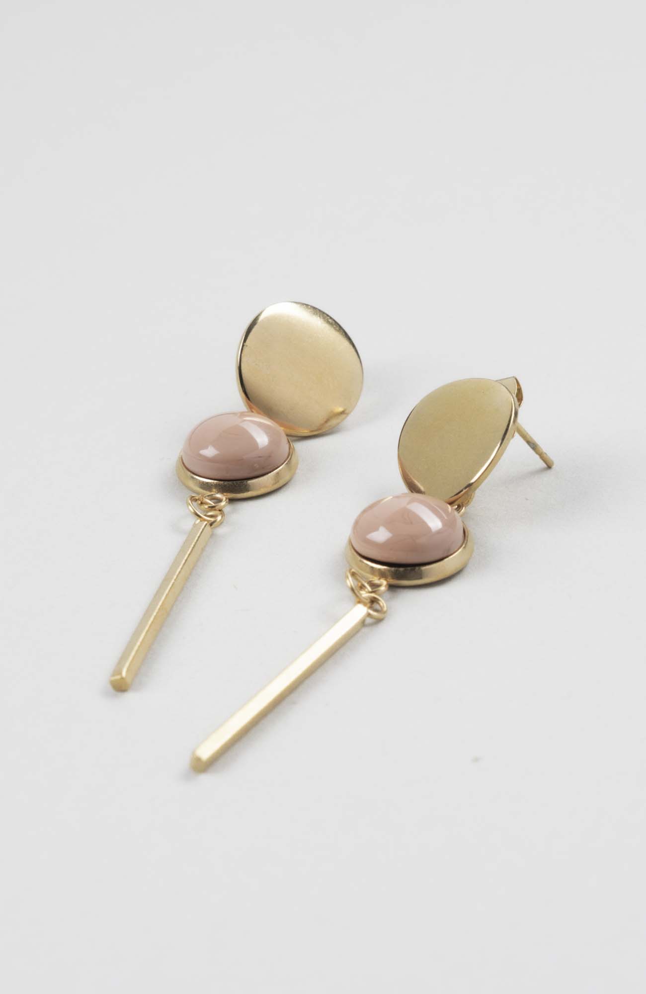 Clous d&rsquo;oreilles pendants cabochon Nude Uni