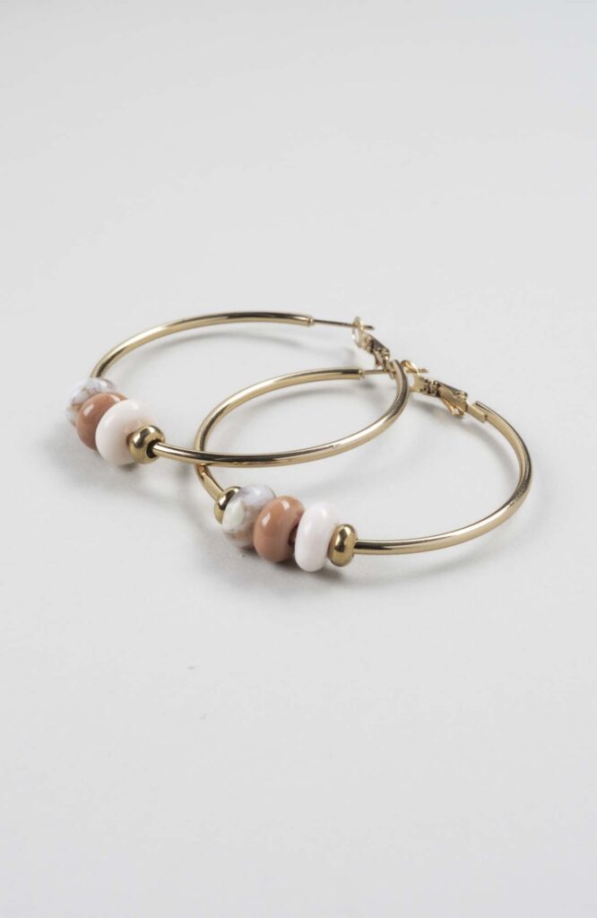 Boucles d'oreilles créoles Nude