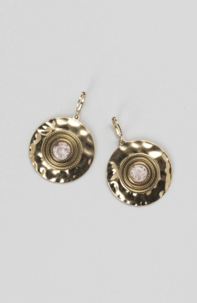 Boucles d'oreilles disques Nude