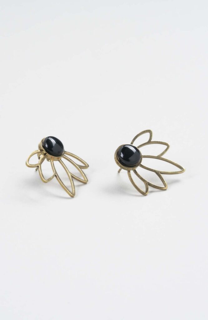 Clous d'oreilles Fleur Intense Uni
