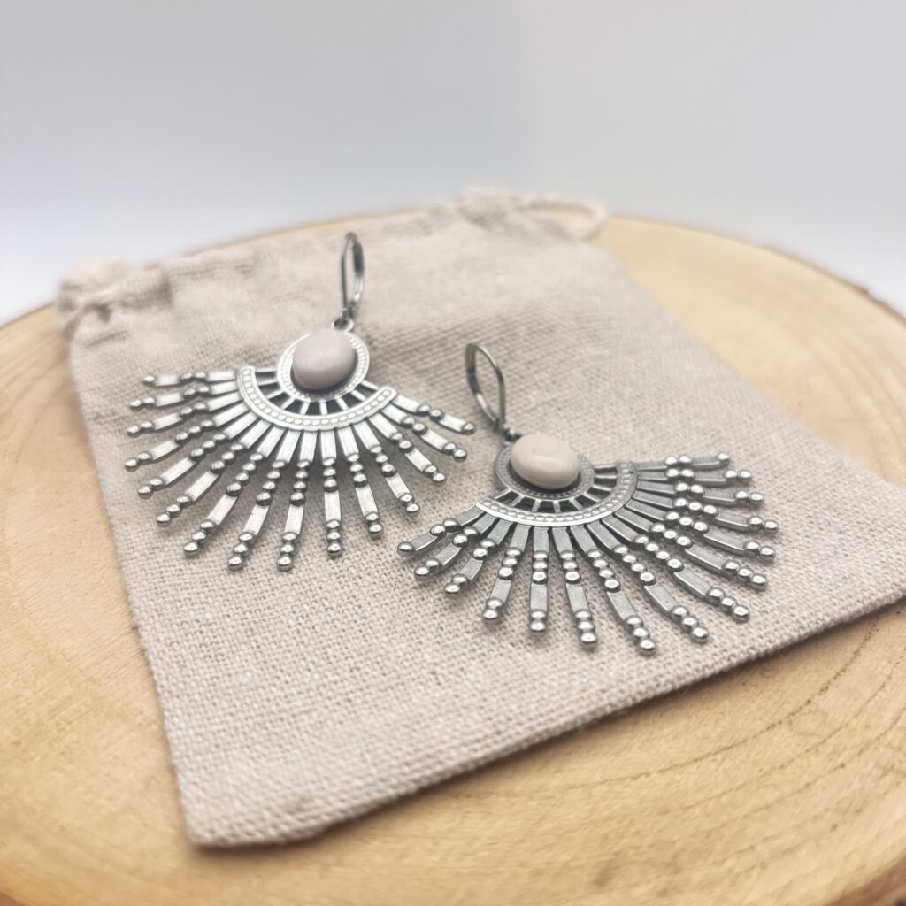 Boucles d'oreilles orientales "Ivoire"