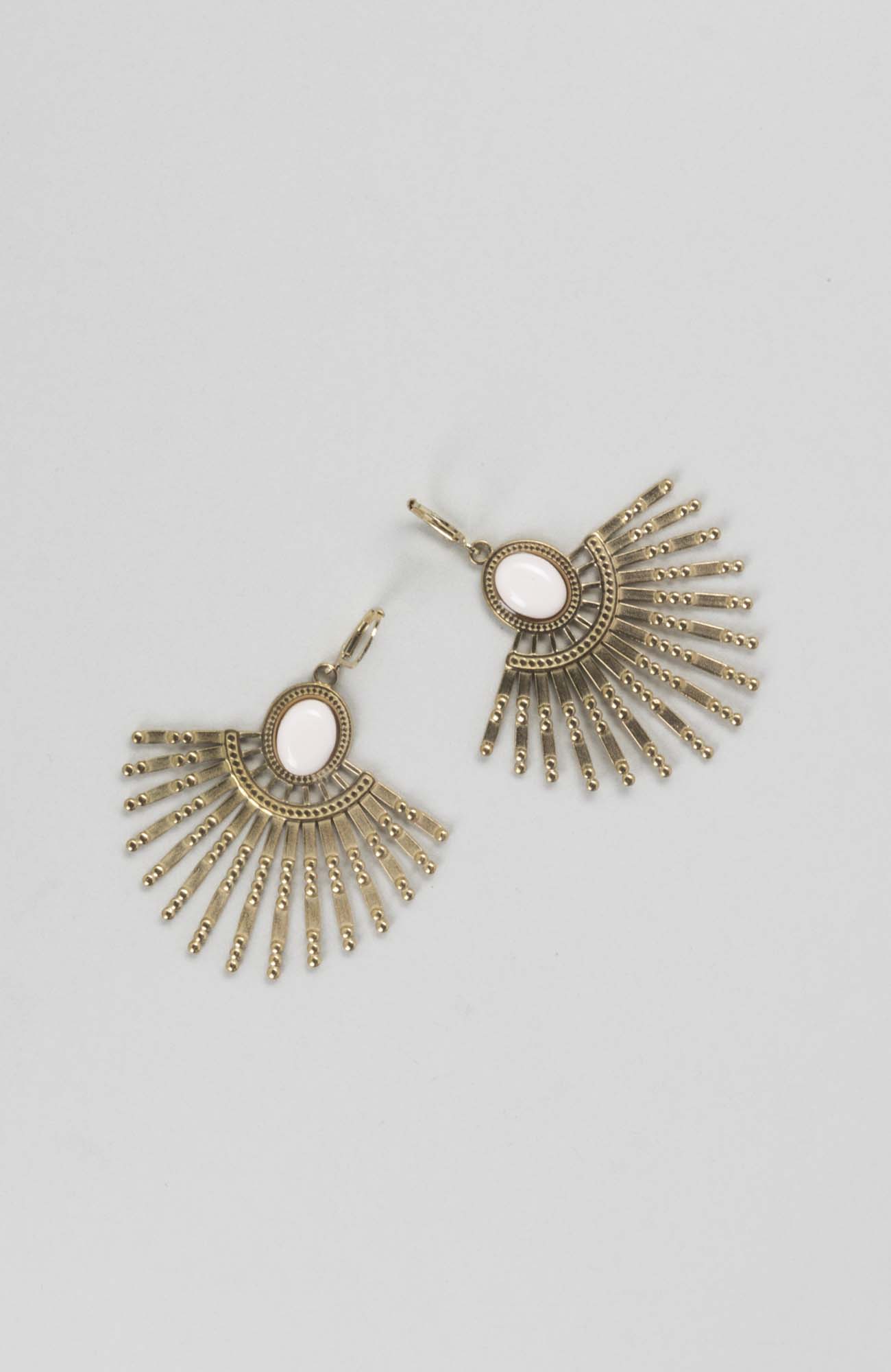 Boucles d’oreilles orientales Crème rosé