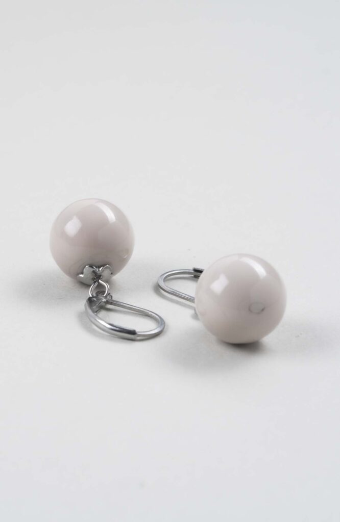 Boucles d'oreilles perles Ivoire