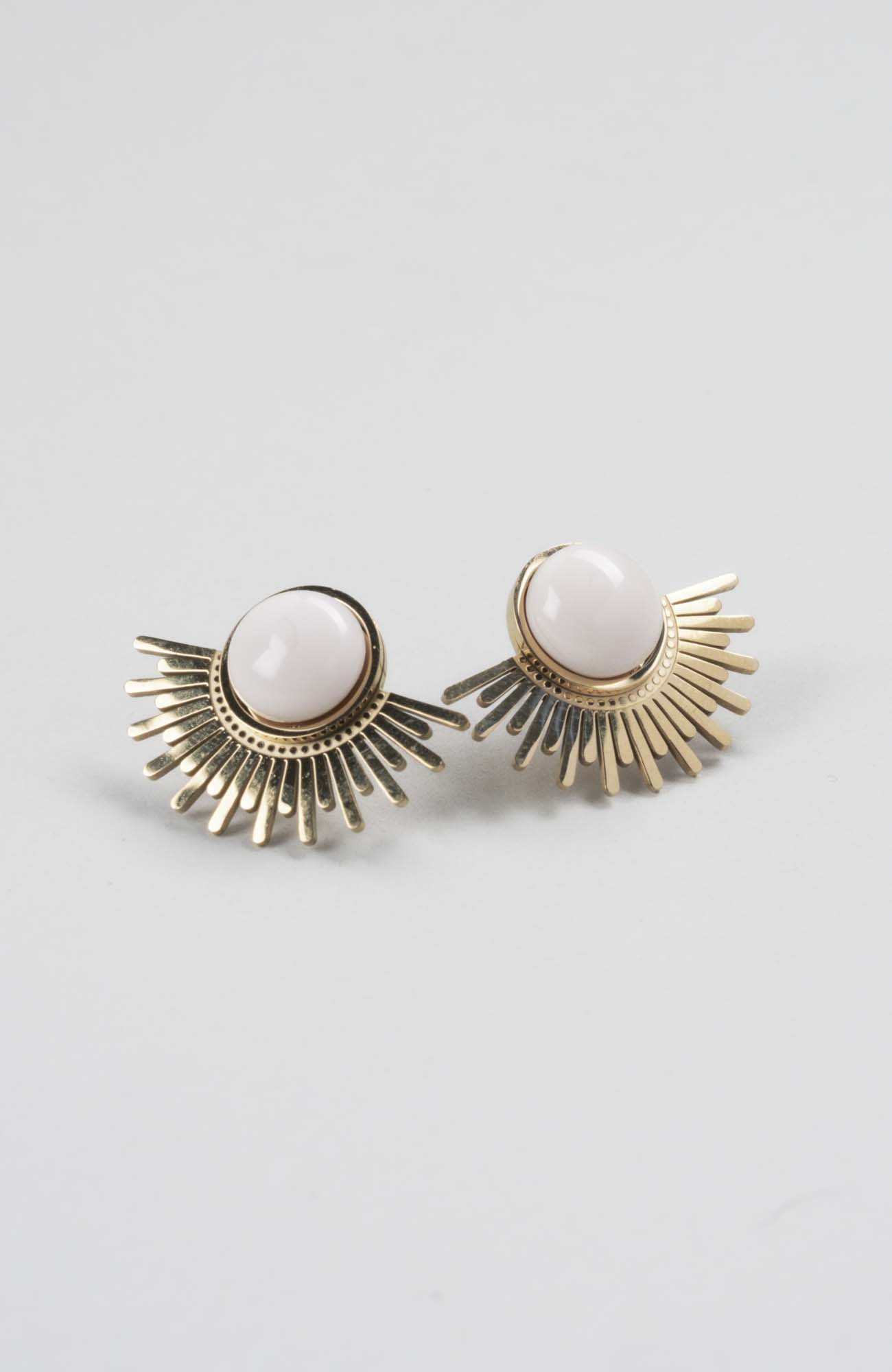 Clous d’oreilles Soleil Crème rosé