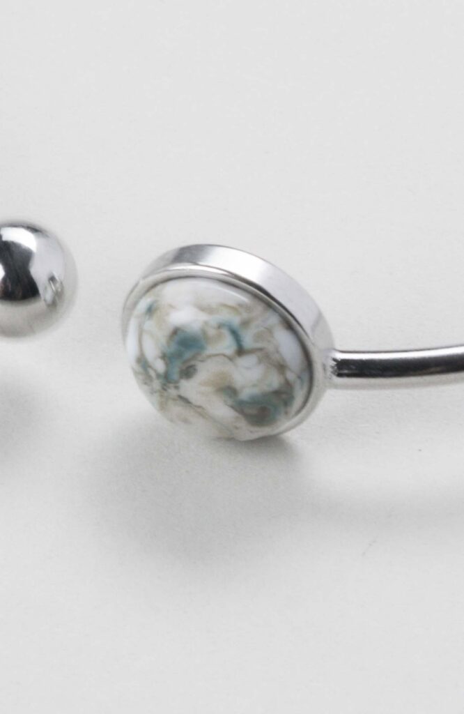 Bracelet jonc cabochon ajustable taille L Cielo