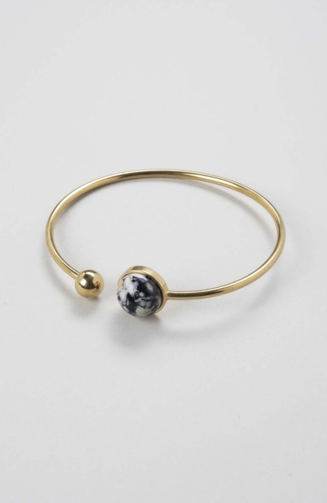 Bracelet jonc cabochon ajustable taille L Intense