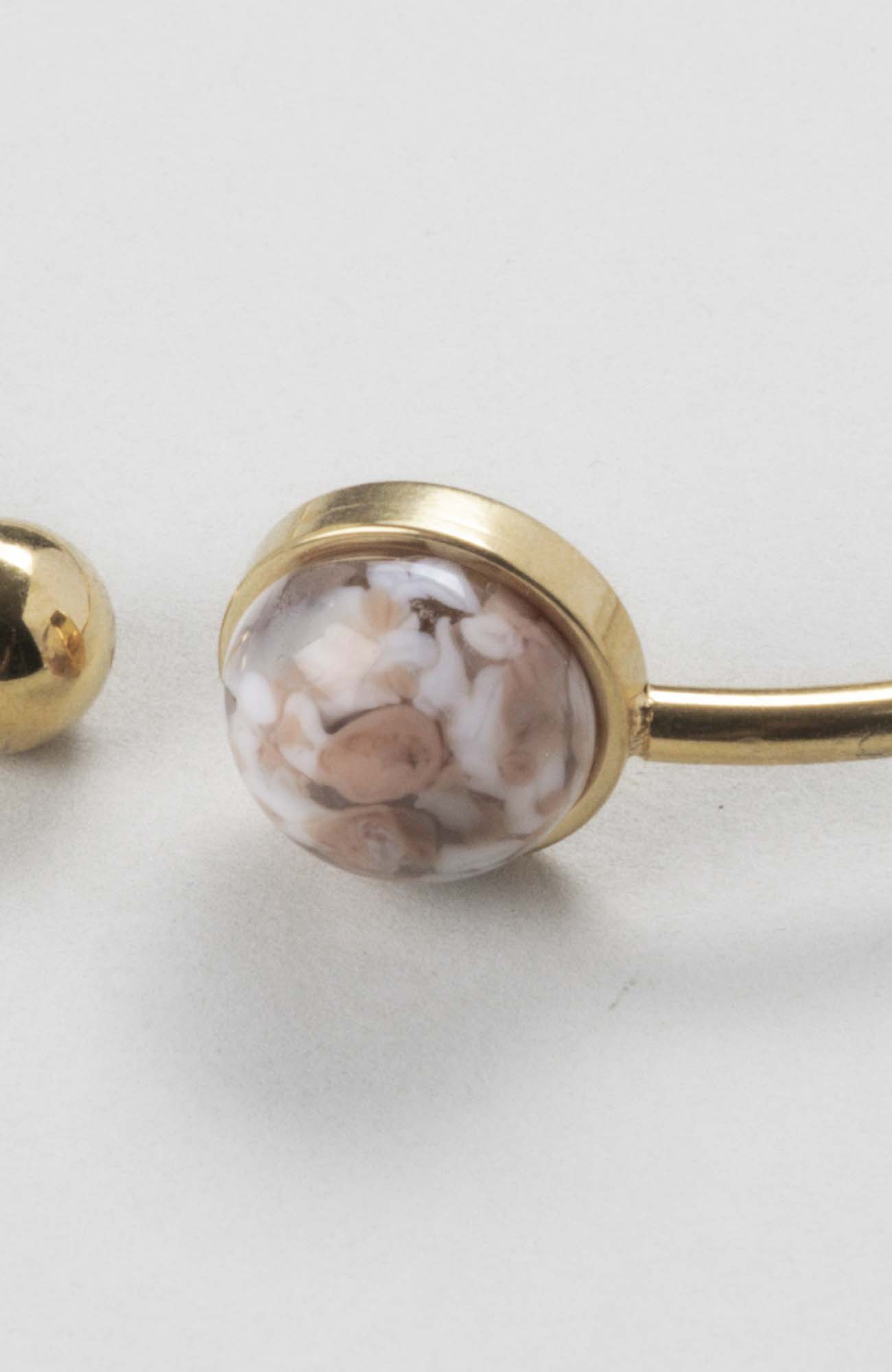 Bracelet jonc cabochon ajustable taille L « Nude »