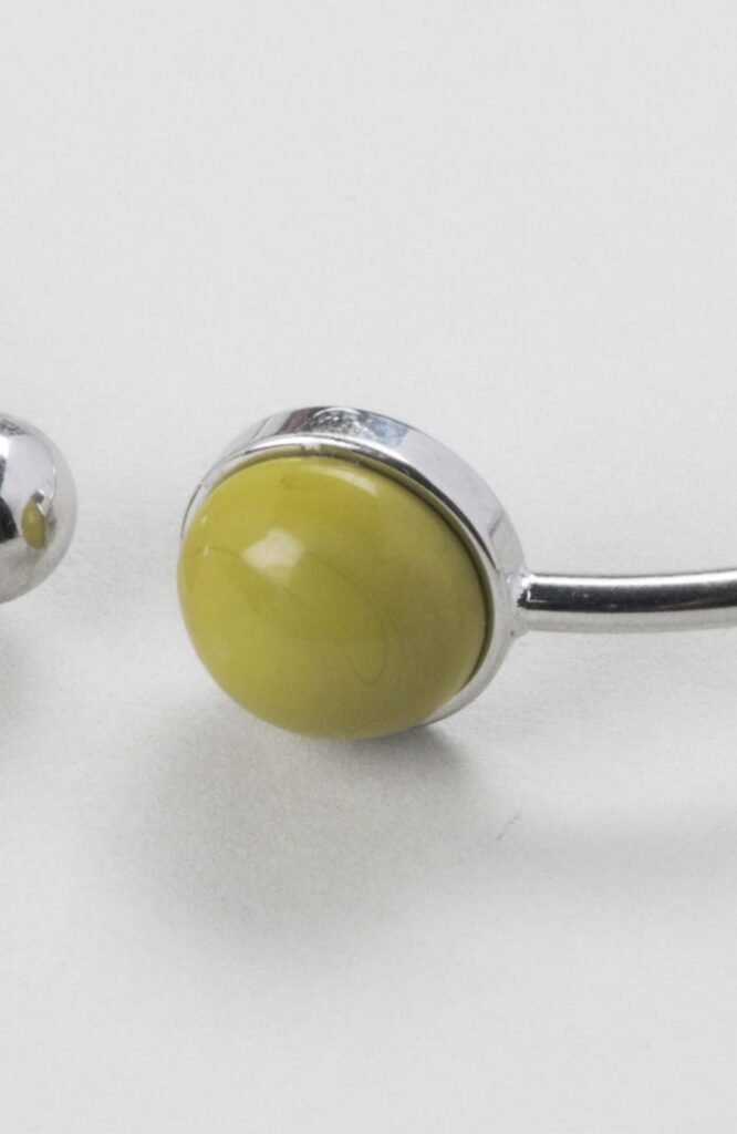 Bracelet jonc cabochon ajustable taille L Anis Uni