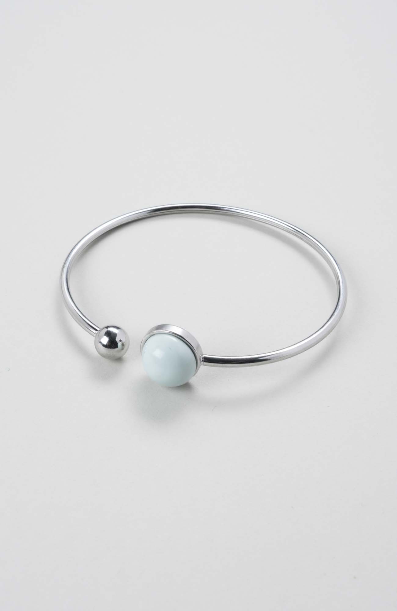 Bracelet jonc cabochon ajustable taille L Cielo Uni