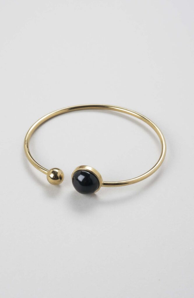 Bracelet jonc cabochon ajustable taille L Intense Uni