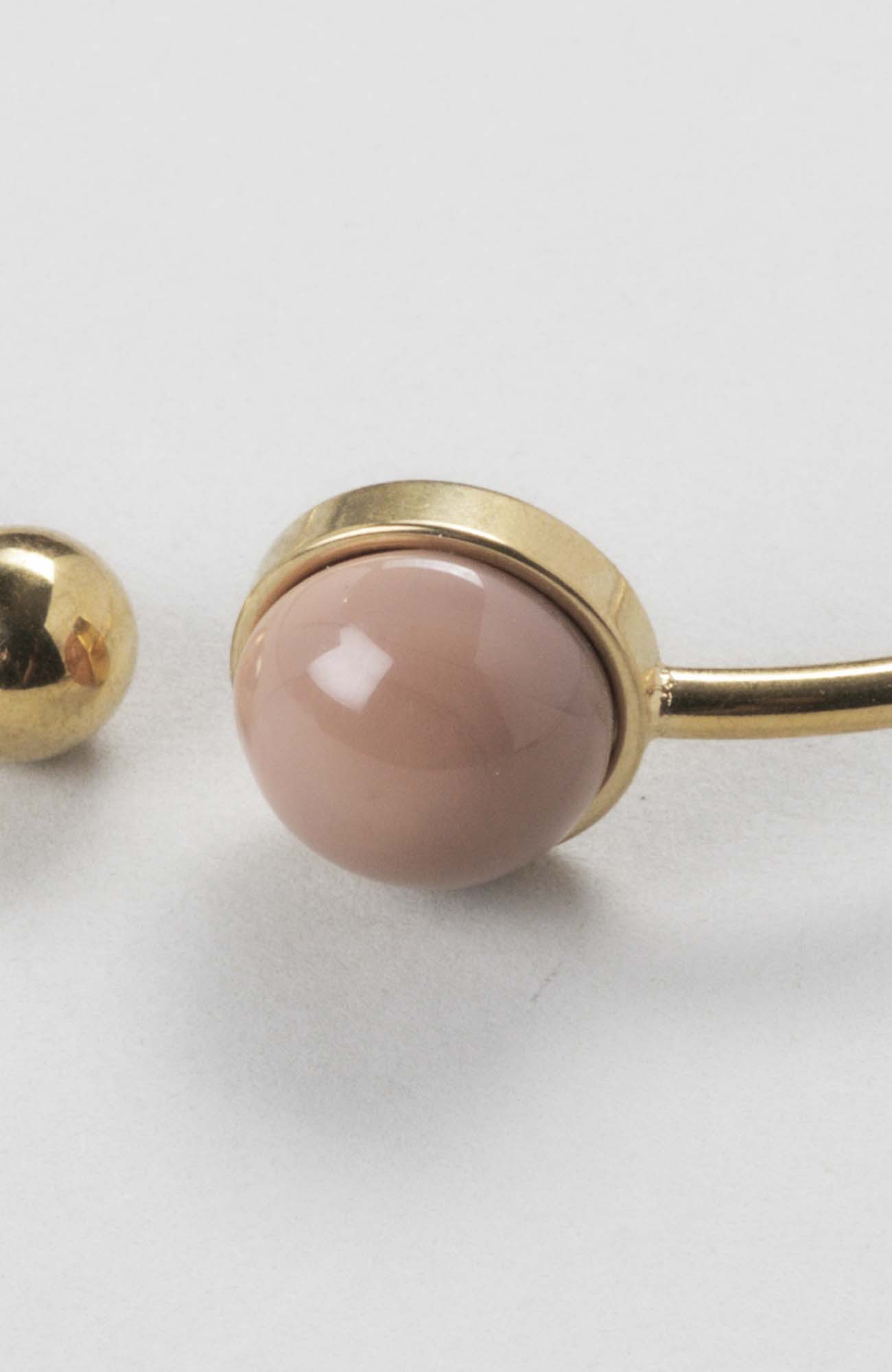 Bracelet jonc cabochon ajustable taille L Nude Uni