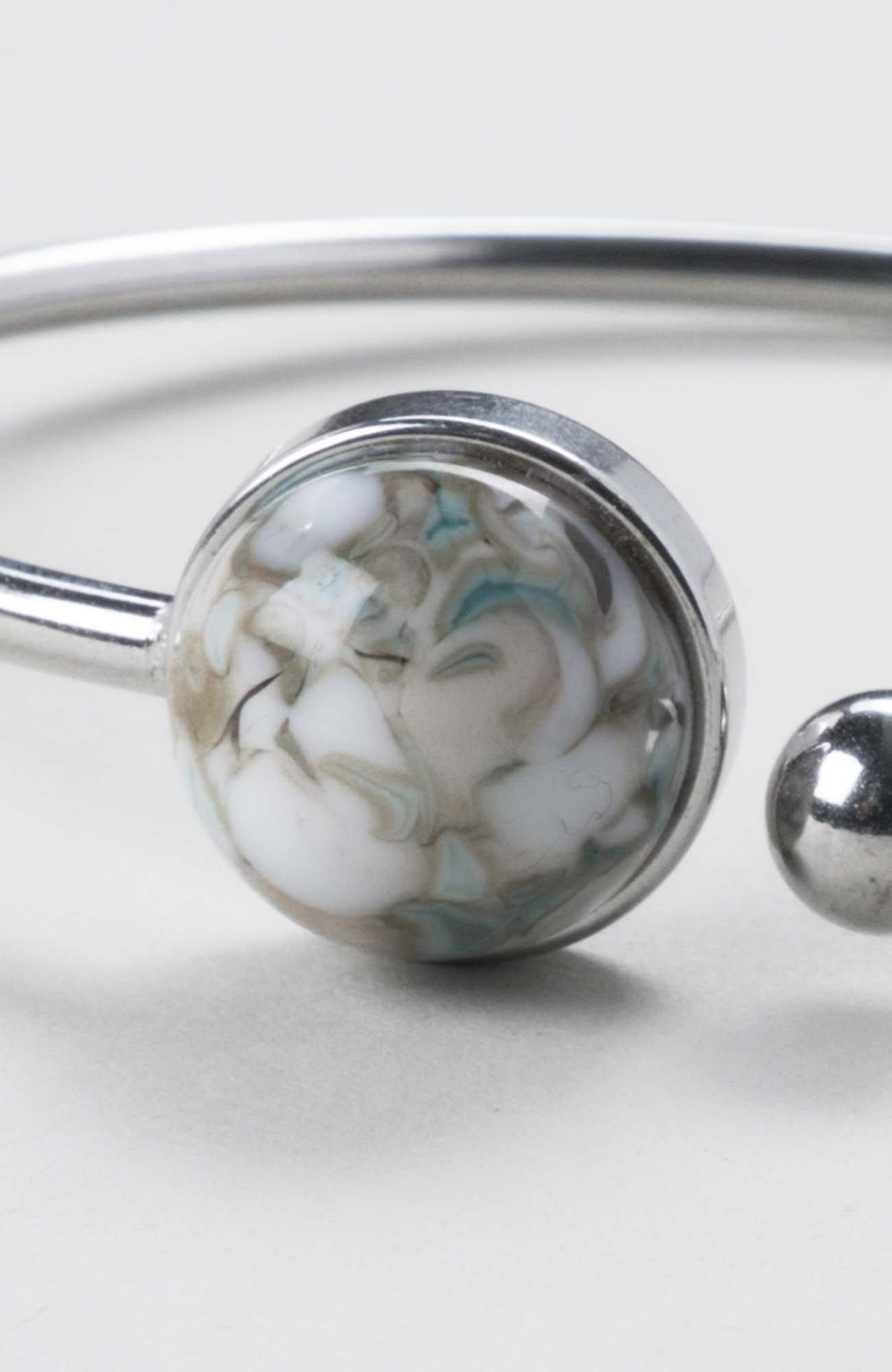 Bracelet jonc cabochon ajustable taille S/M Cielo