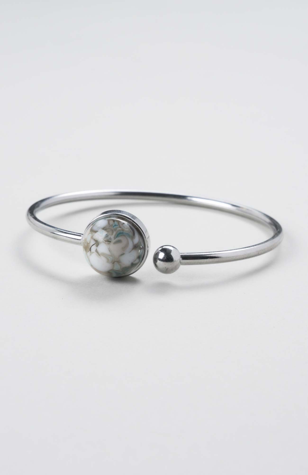 Bracelet jonc cabochon ajustable taille S/M Cielo