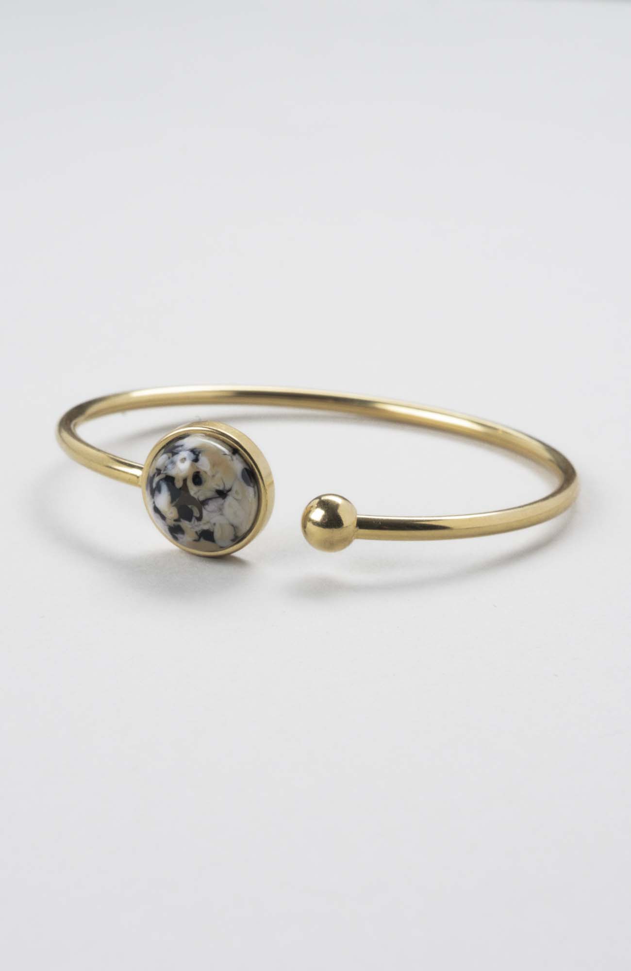 Bracelet jonc cabochon ajustable taille S/M Intense